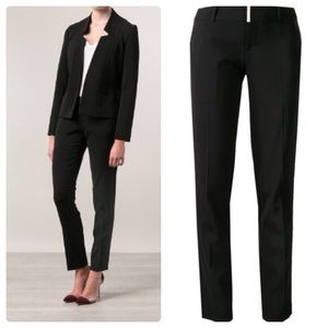 Helmut Lang Creased Cropped Black Trouser
